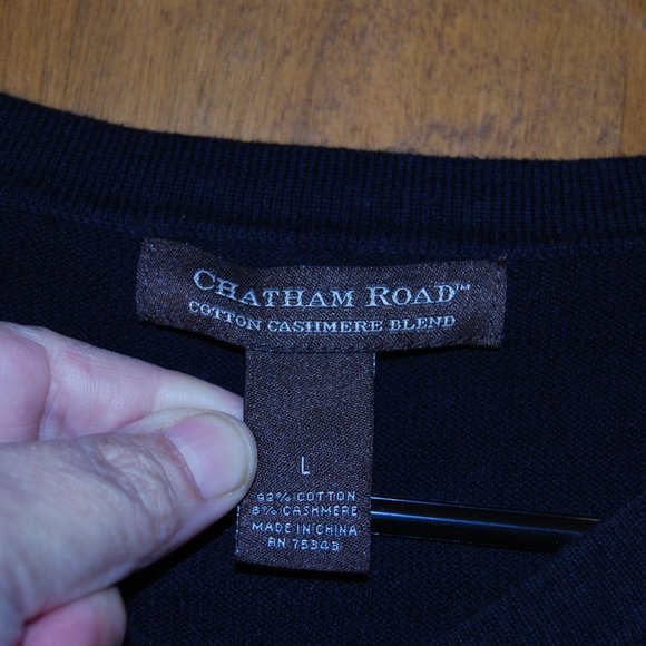 Chatham Road Mens Cashmere Blend Sweater - Picture 3 of 4